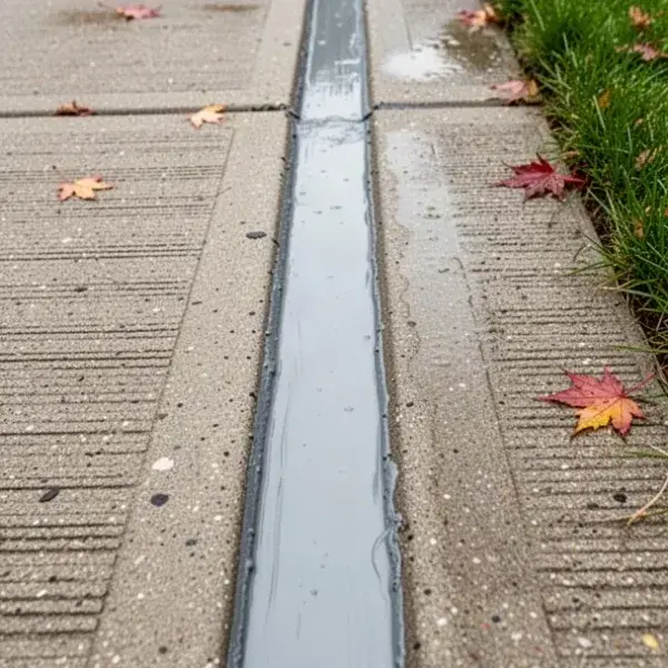 New polyurethane sealant in Kitchener sidewalk expansion joint